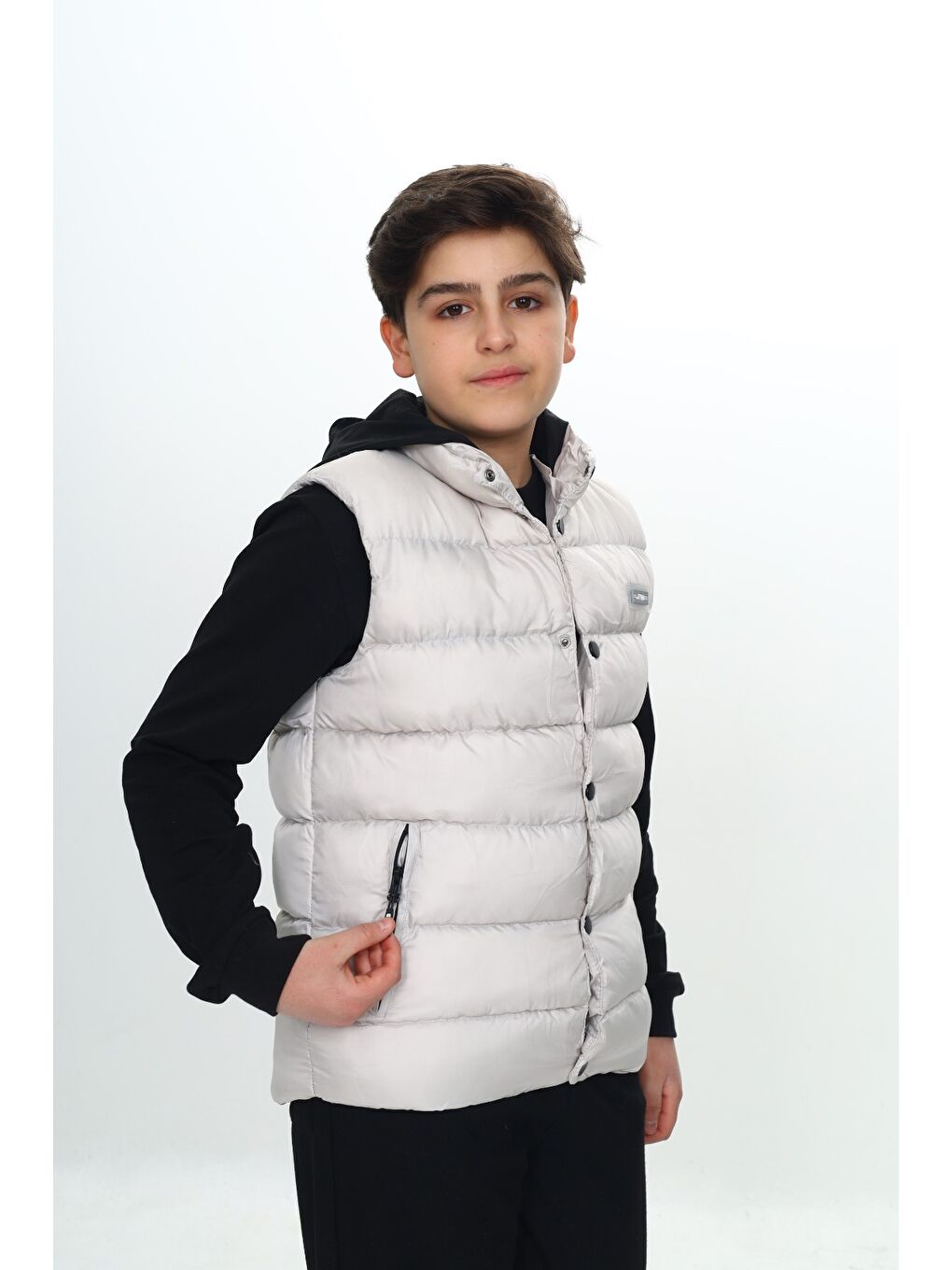 Bej Erkek Çocuk Göğsü Armalı Şişme Yelek-3