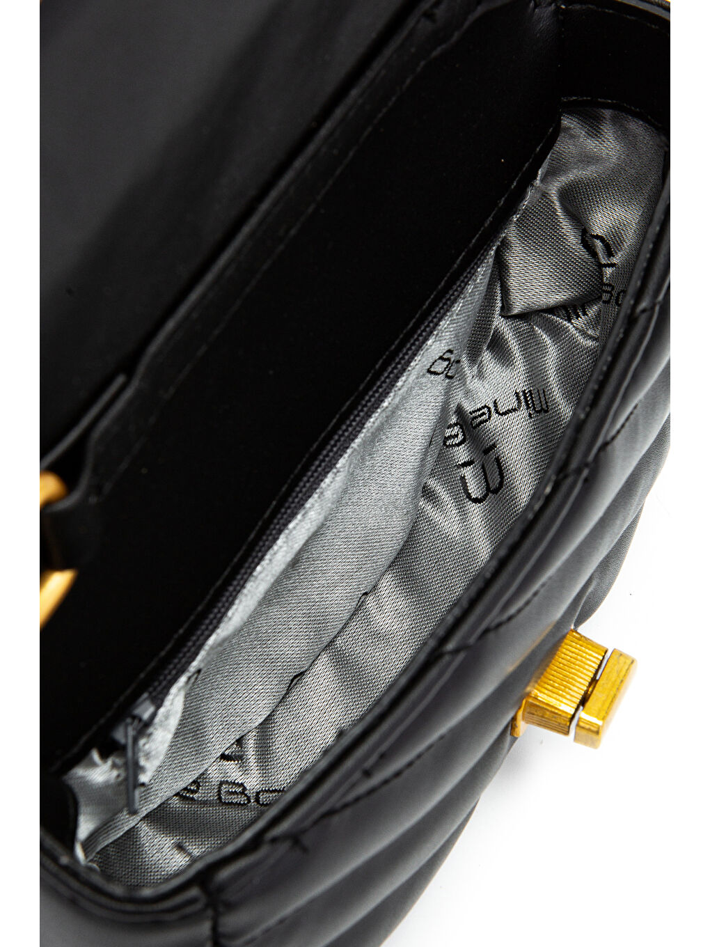 Kilit Detaylı Suni Deri Kadın Çapraz Çanta Sheldon Siyah-5