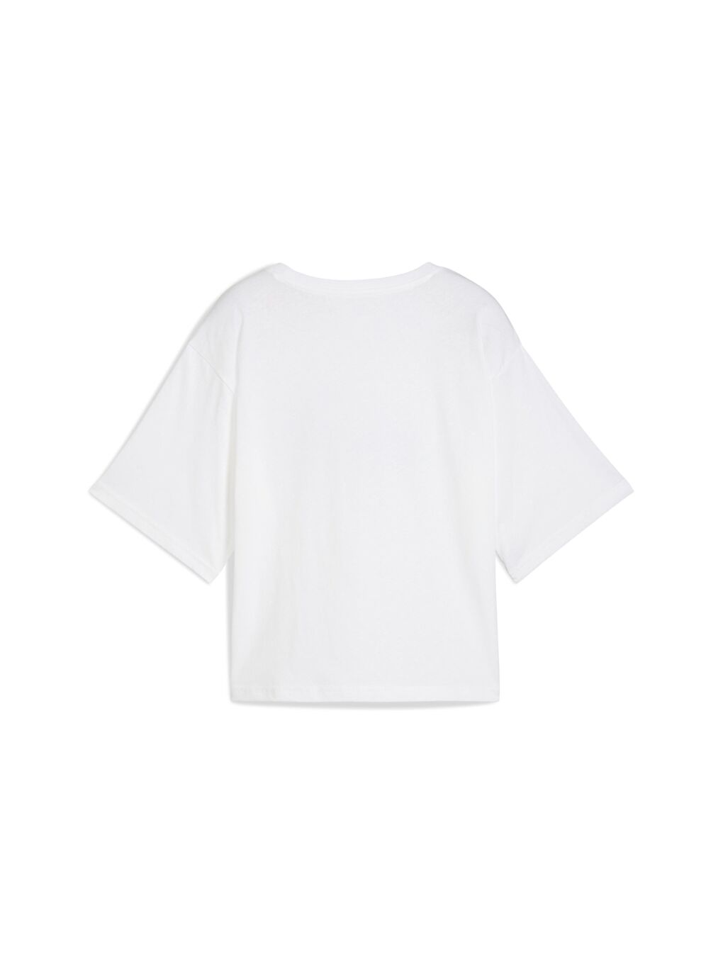 Essentials Cropped No 1 Logo Kadın Beyaz Yuvarlak Yaka Tişört-1