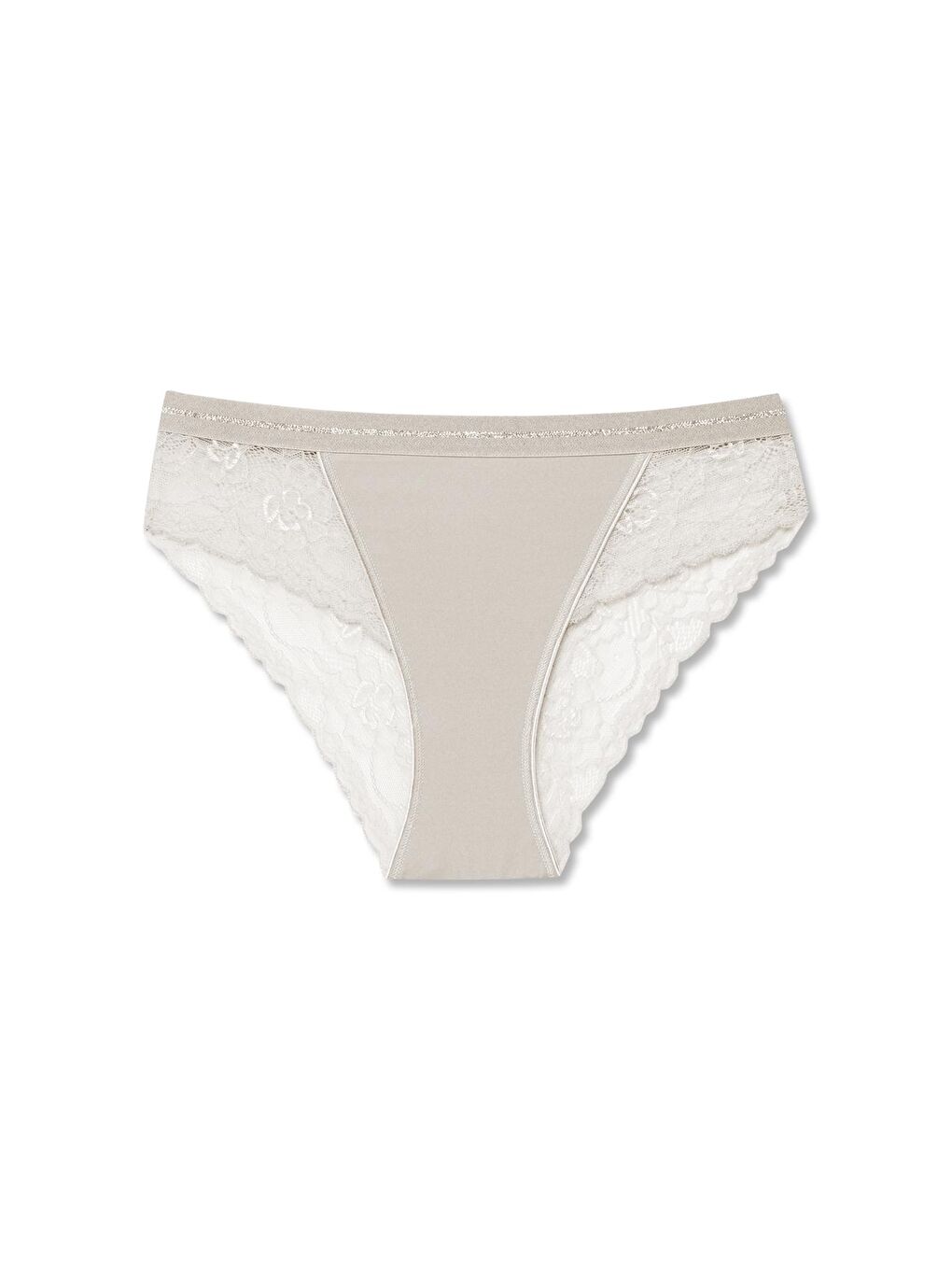 Siyah İnterlok Kumaş Dantel Detaylı Yüksek Bel Kadın Külot 3'lü Paket-2