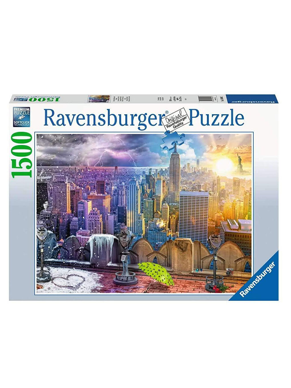 Ravensburger Renksiz 1500 Parça Puzzle NY Kış Ve Yaz 60082 - 1