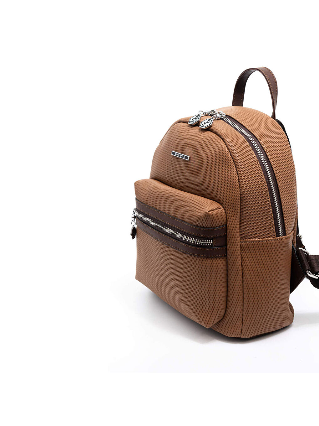 Kahverengi Kadın 1146-45660 SILVER POLO SIRT ÇANTASI M86 KARAMEL-MAT KAHVE-4