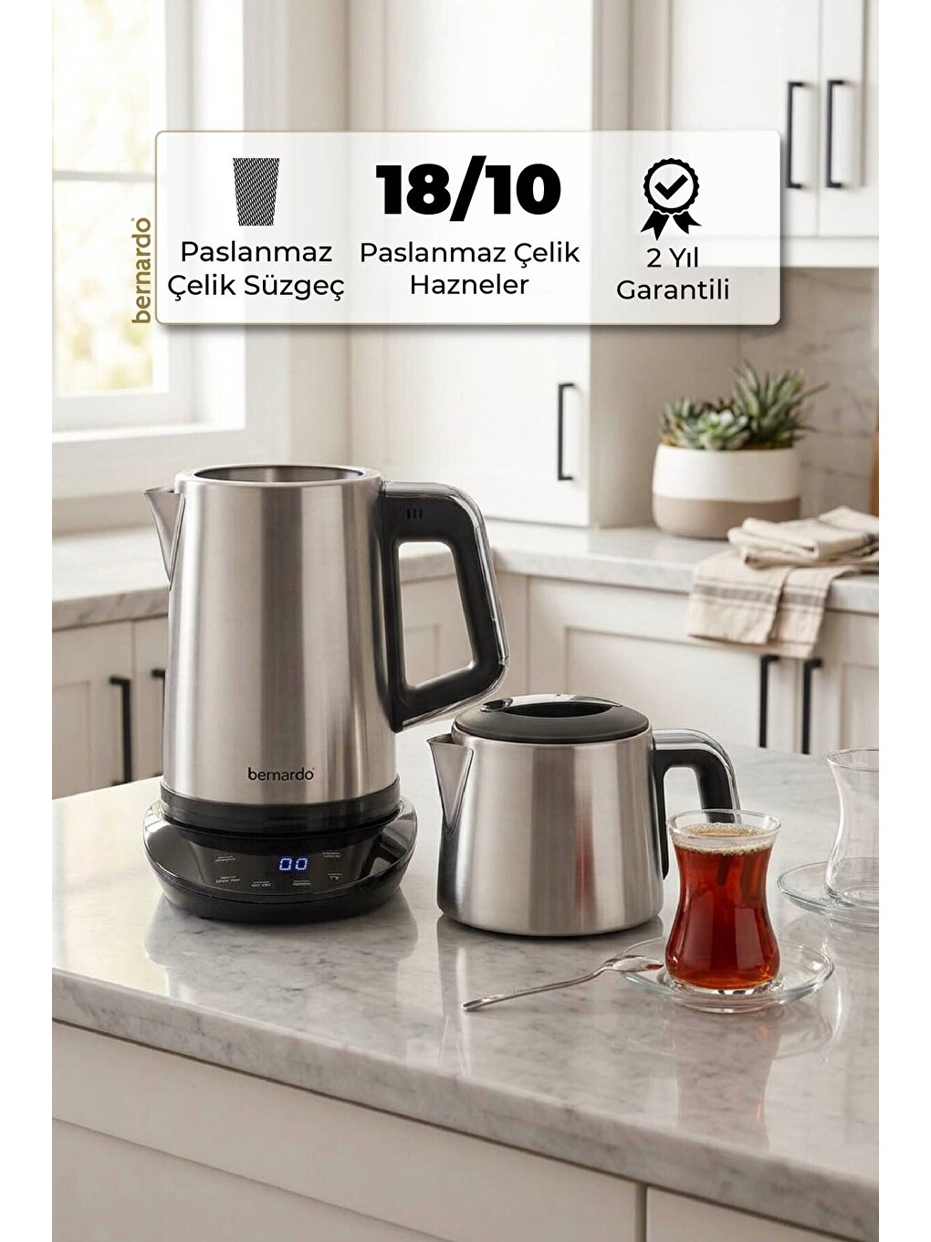 Nova Dijital Çelik Çay Makinesi Inox-5