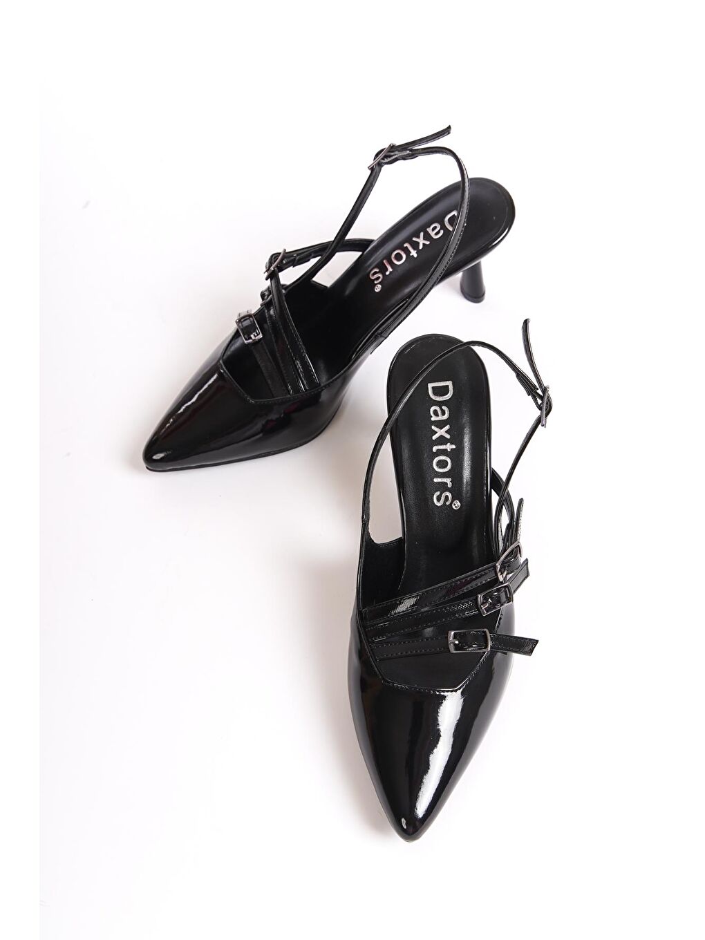 Siyah Nika Günlük Ortopedik   Klasik Topuklu Ayakkabı