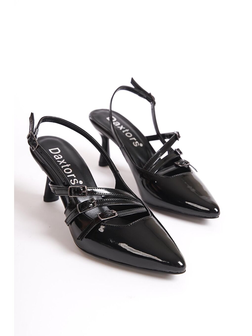 Siyah Nika Günlük Ortopedik   Klasik Topuklu Ayakkabı-4