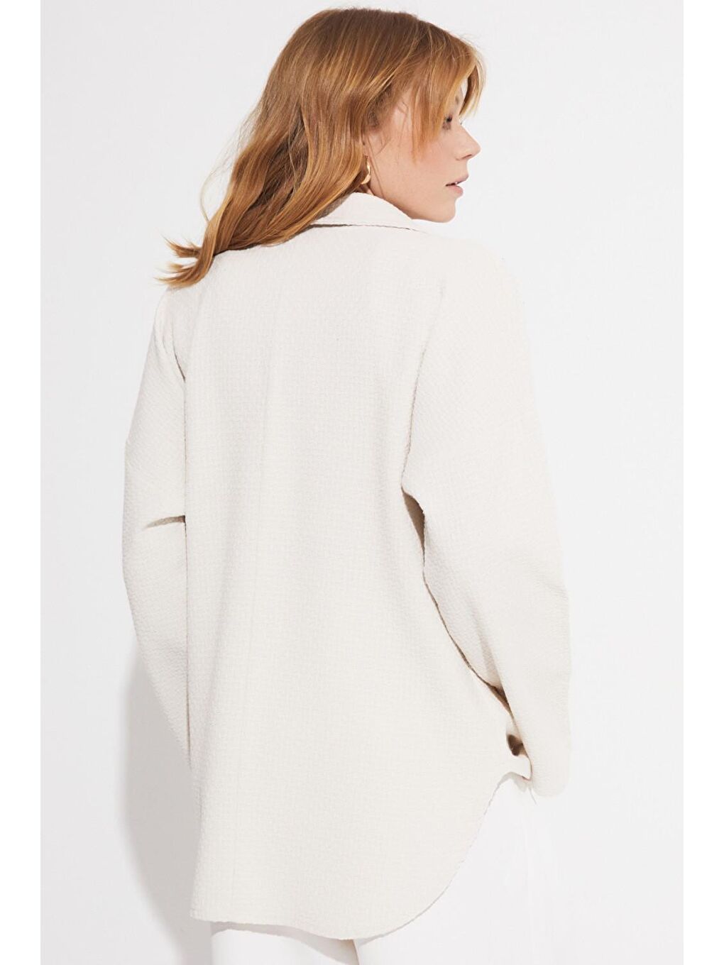 Ekru Cep Detaylı Gömlek-2