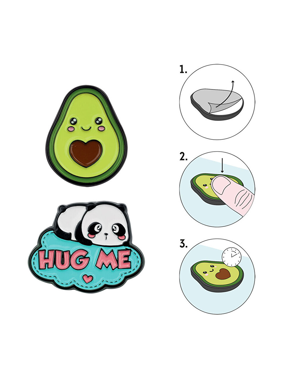 Metal Sticker Seti Avokado-panda K088499-2