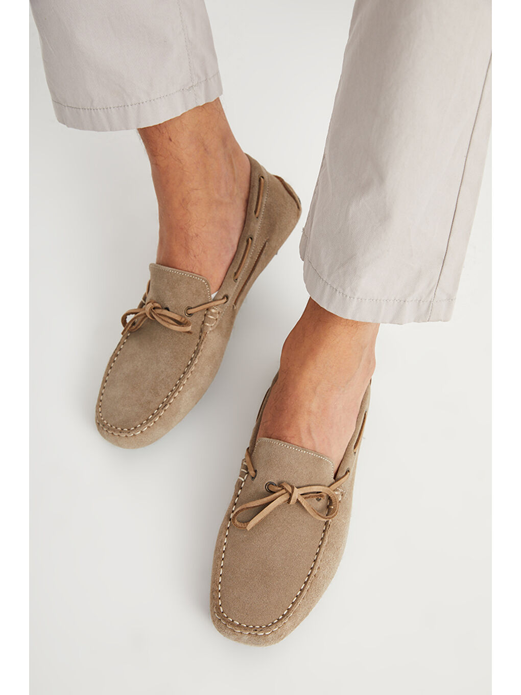 Bej Erkek Oxford ( Klasik) MO-7810-7574 Gıuseppe Mengonı Sughero Süet-2