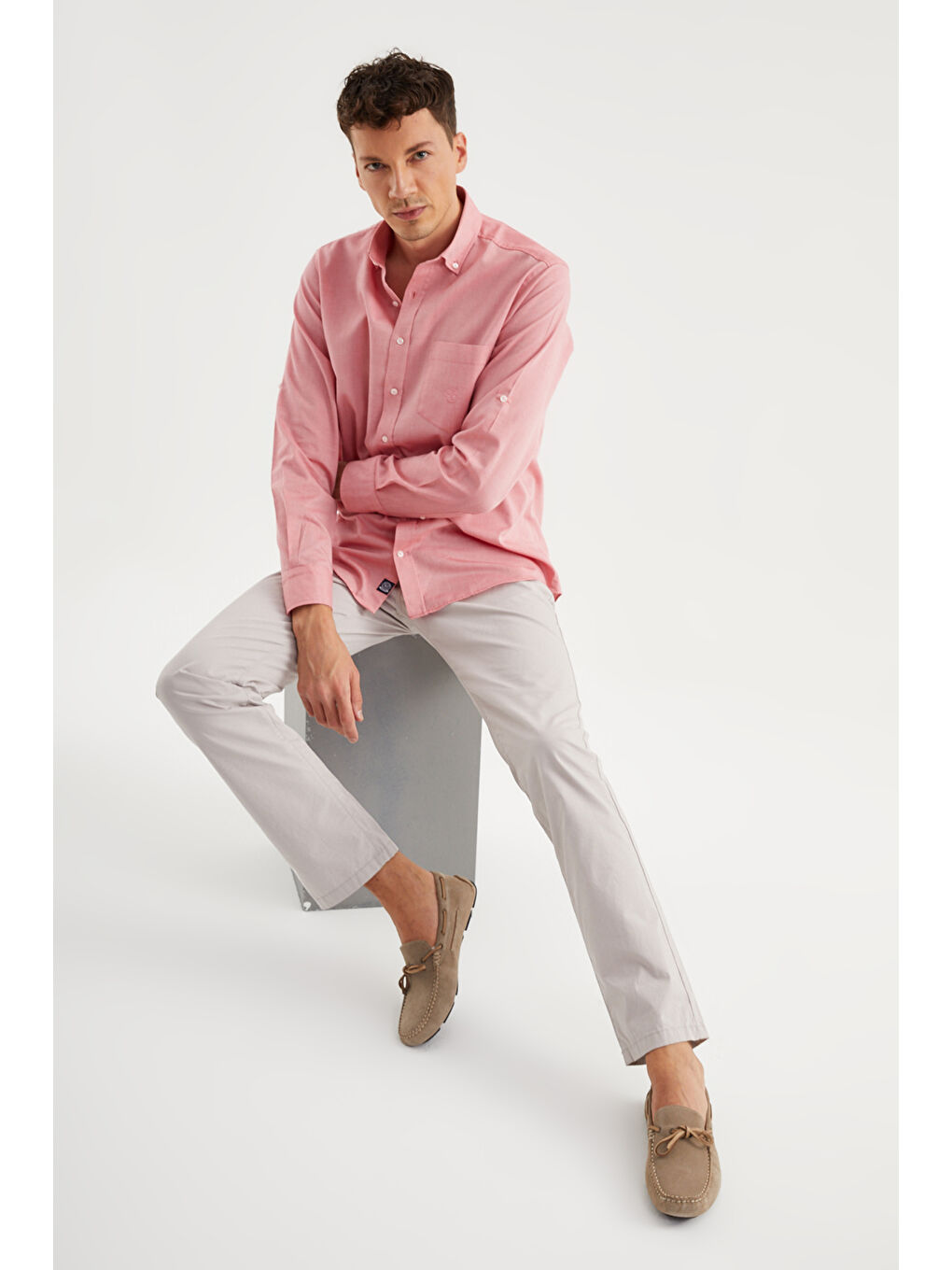 Bej Erkek Oxford ( Klasik) MO-7810-7574 Gıuseppe Mengonı Sughero Süet-3