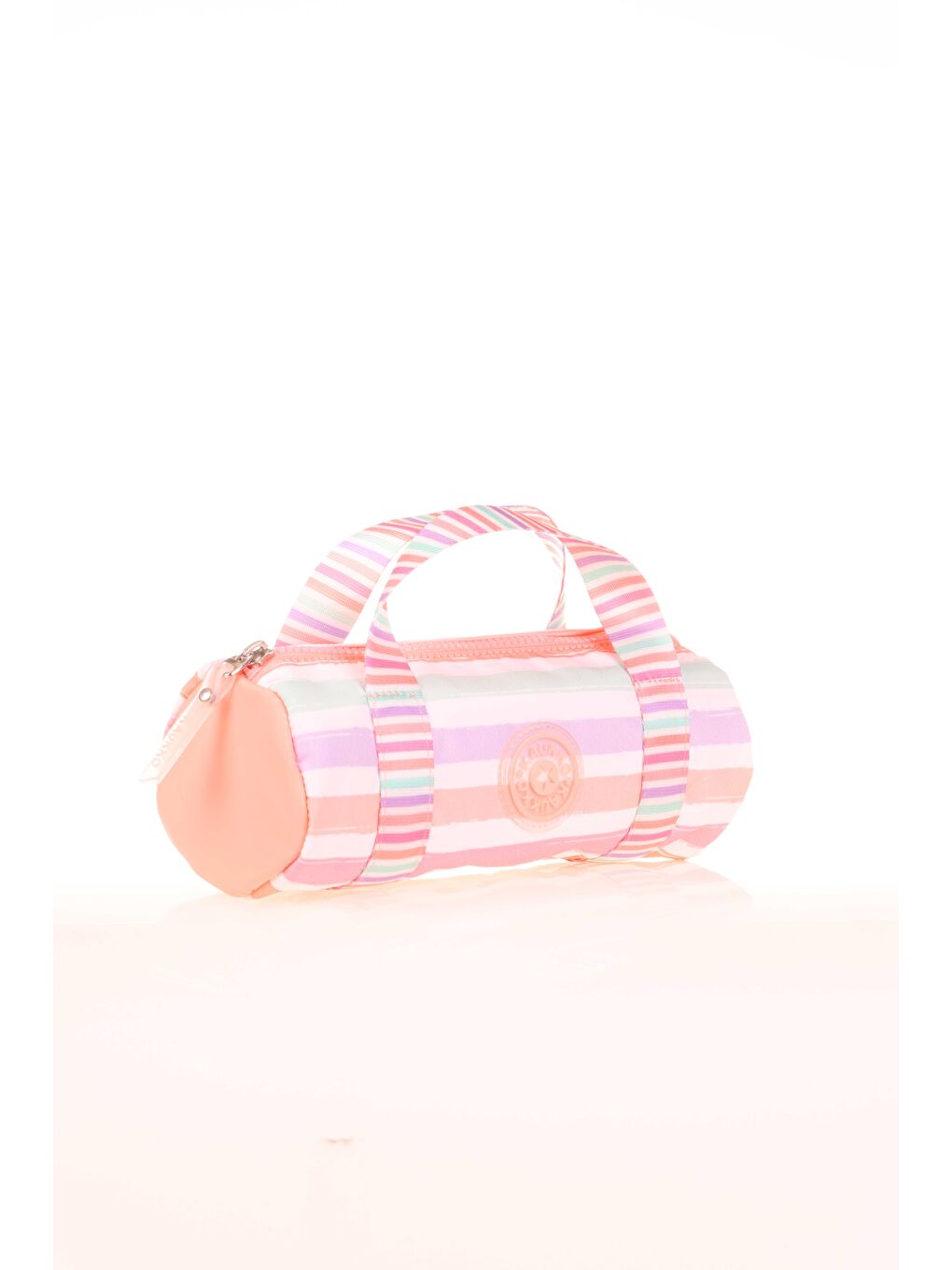 Travel Double Stripe Kalem Çantası Salmon K2599-1