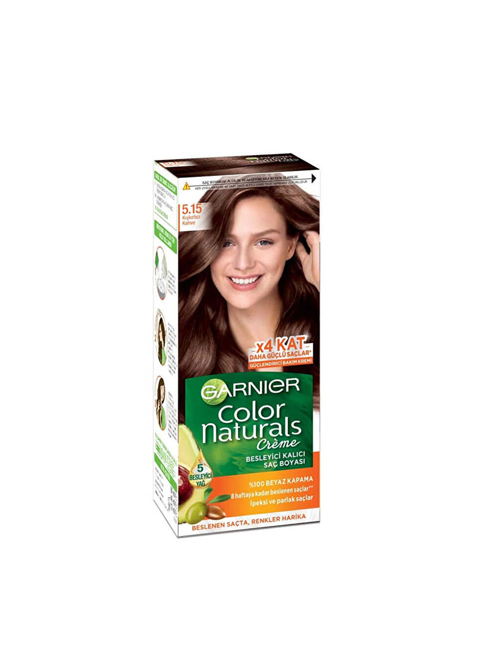 GARNIER Color Naturals Besleyici Kalıcı Saç Boyası 5.15 Kışkırtıcı Kahve