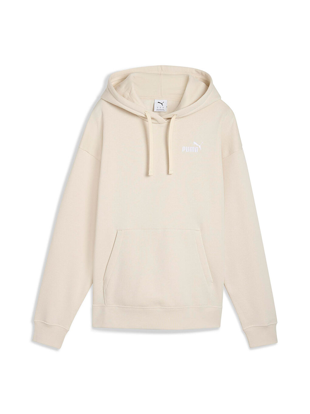 Essentials Small No.1 Logo Kadın Bej Kapüşonlu Sweatshirt-3