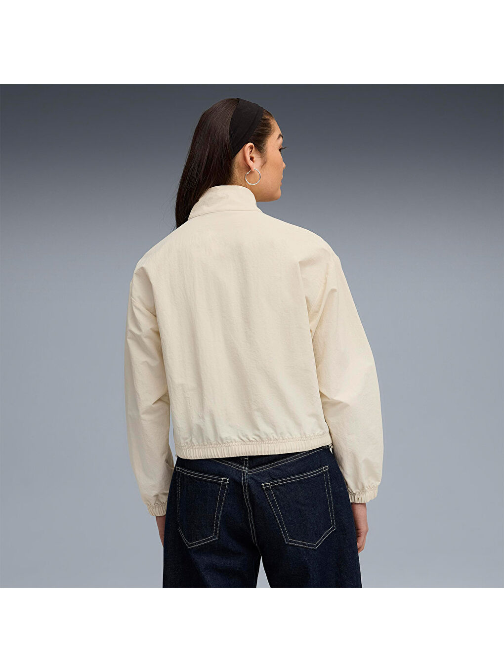 Her Woven Kadın Ekru Klasik Yaka Sweatshirt-1