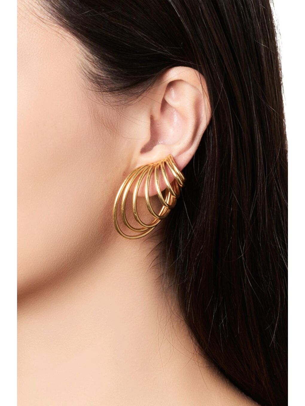 New Obsessions Altın Kaplama Çok Kollu Climber Ear Cuff Görünümlü Kadın küpe - 1