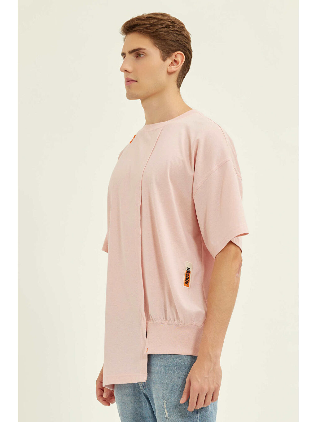 Pembe Enu Unisex Way Out Tişört   Pudra-1
