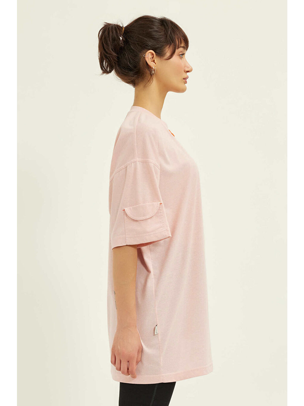 Pembe Enu Unisex Way Out Tişört   Pudra-5