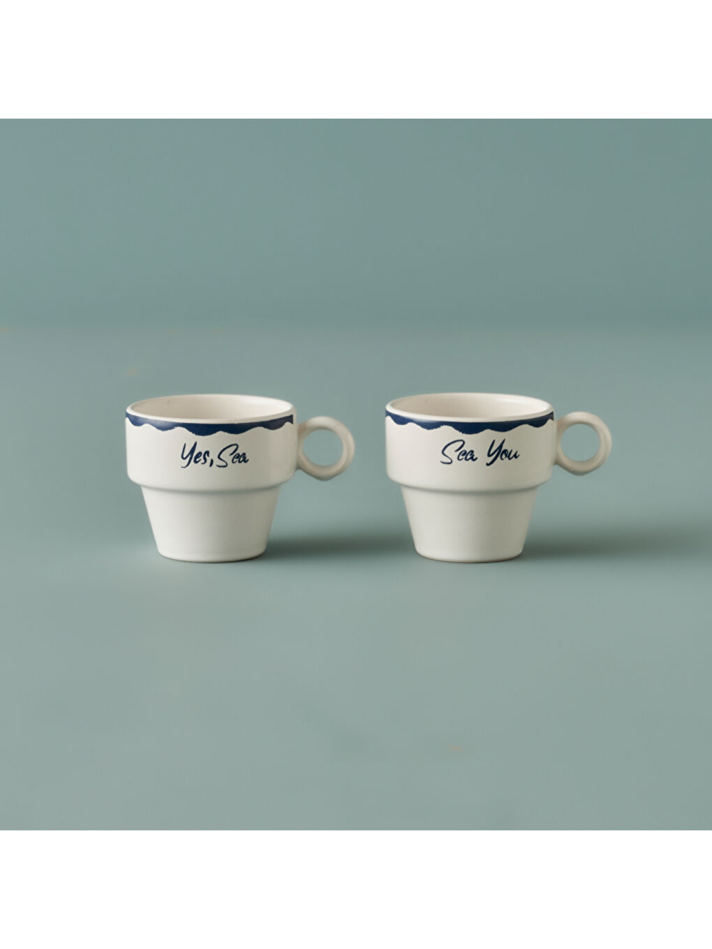 Marine Seramik 4'lü Espresso Seti Mavi (105 cc)-1