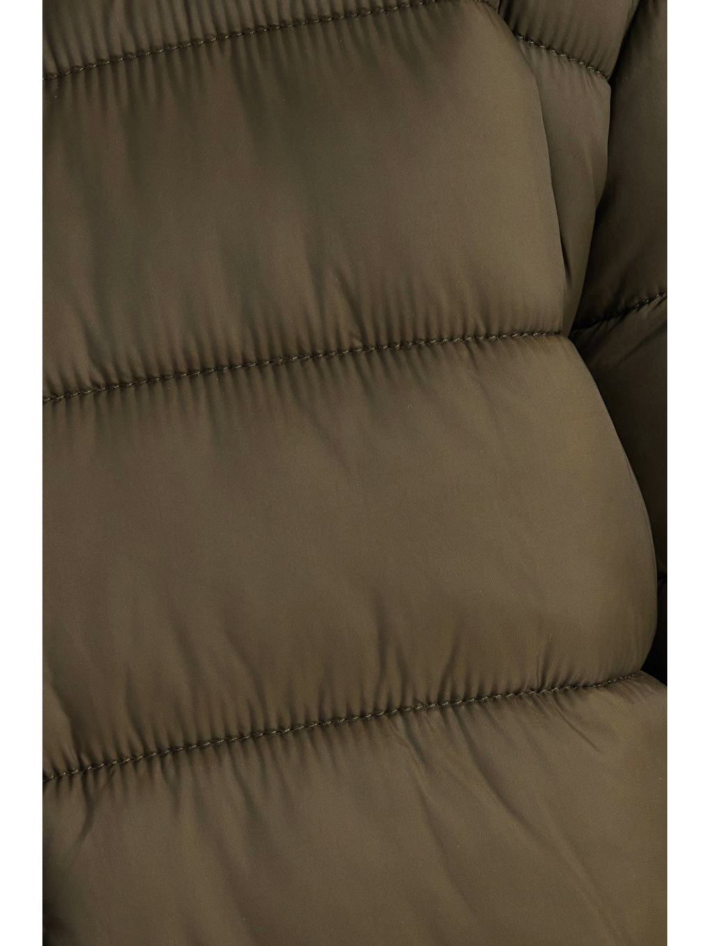 Erkek Relax Fit Rahat Kesim Çift Cepli Kapüşonlu Sıcak Tutan İçi Kürklü Haki Mont-3