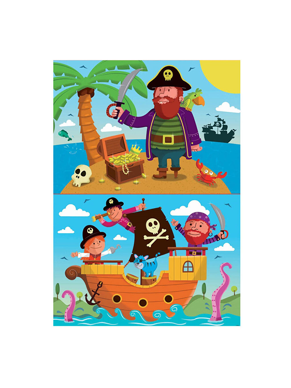 Çocuk Puzzle 2x20 Parça Pirates 17149-1