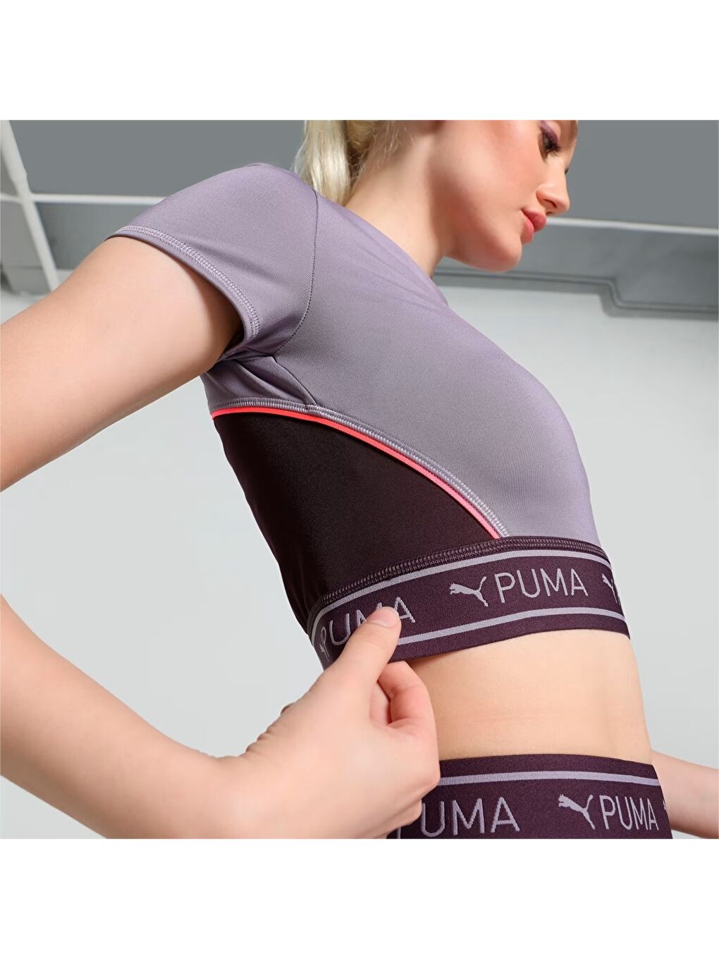 Strong Baby Kadın Mor Yuvarlak Yaka Tişört-3