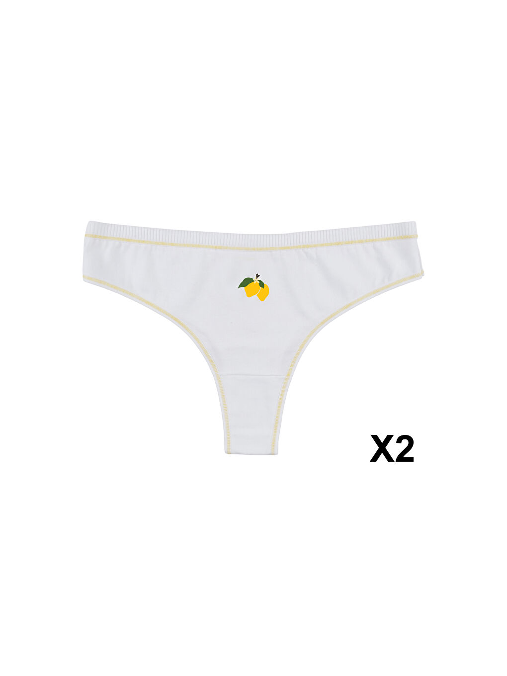 Lila Kadın 6'lı Pamuklu Elastanlı Dikiş Detaylı Baskılı Brazilian-1