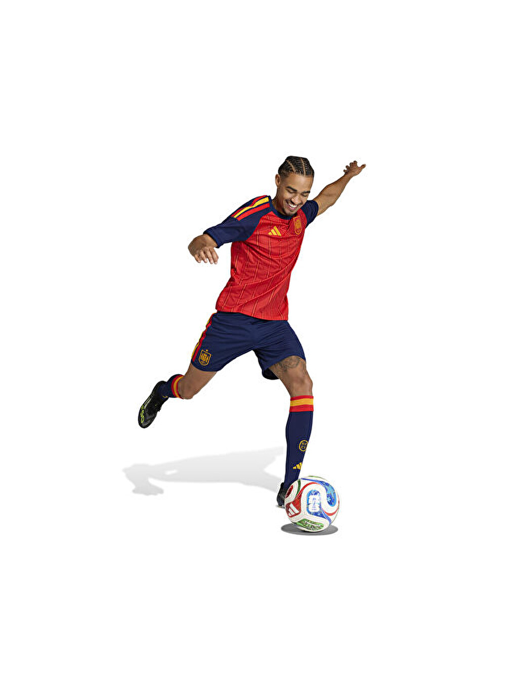 İspanya 26 İç Saha Şortu Erkek Futbol Şortu Jn4396 Lacivert-4