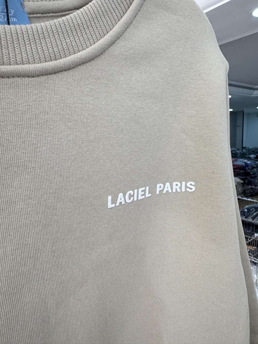 Ekru Kız Çocuk Pamuklu Oversize Sweatshirt Eşofman Alt Takım - Rahat Ve-3