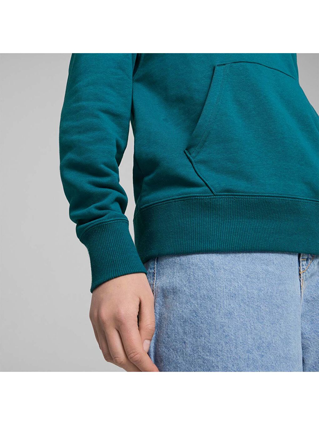 Classics Shiny Logo Kadın Yeşil Kapüşonlu Hoodie-1