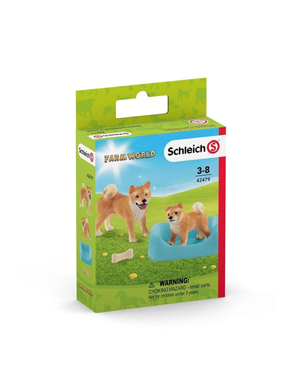 Schleich Beyaz-Renklibaskı Shiba Inu Anne ve Yavru - 4