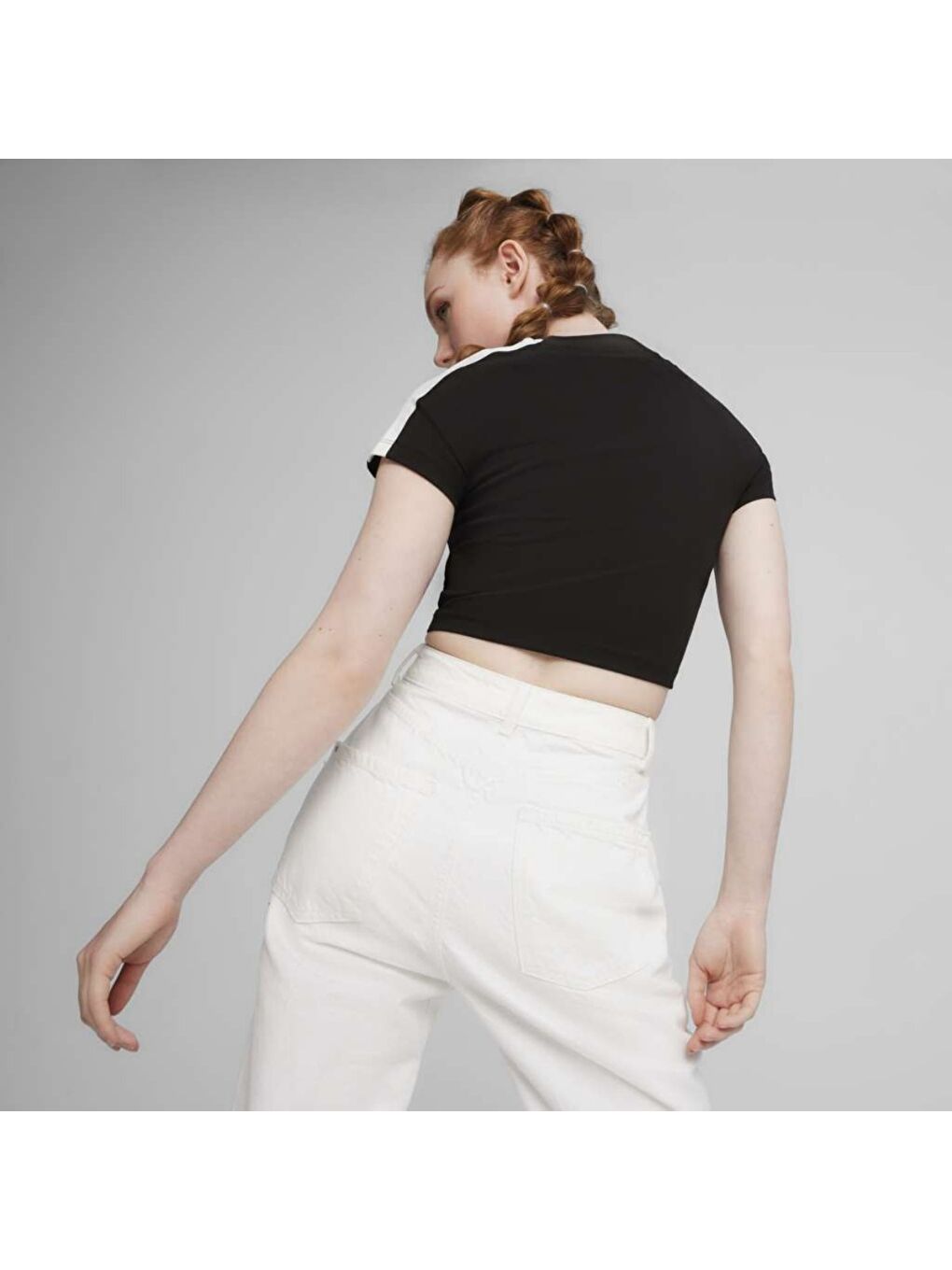 Iconic T7 Baby Kadın Siyah Yuvarlak Yaka Tişört-1