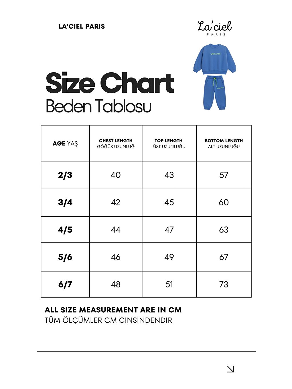 Unisex Çocuk Pamuklu Mavi Oversize Sweatshirt Eşofman Alt Takım - Neon Detaylı-3