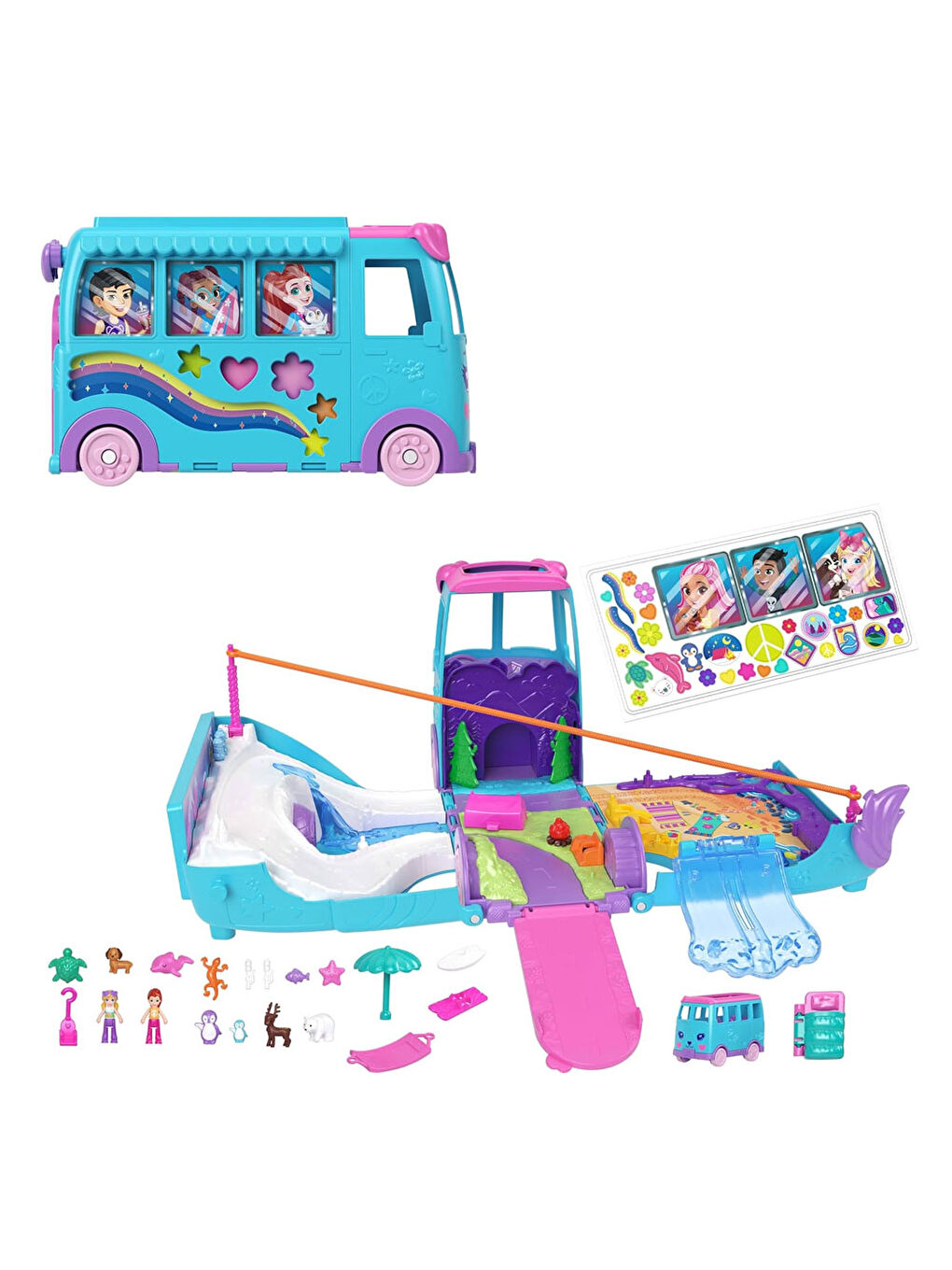 Polly Pocket Hayvancıkların Karavan Macerası Oyun Seti JCC22 - 2