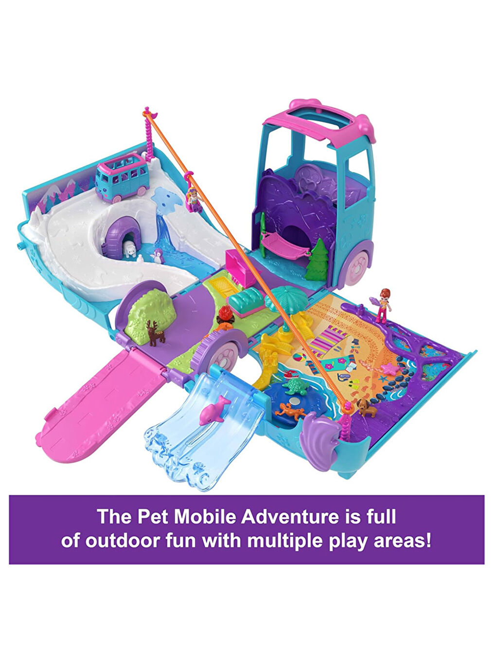 Polly Pocket Hayvancıkların Karavan Macerası Oyun Seti JCC22 - 3