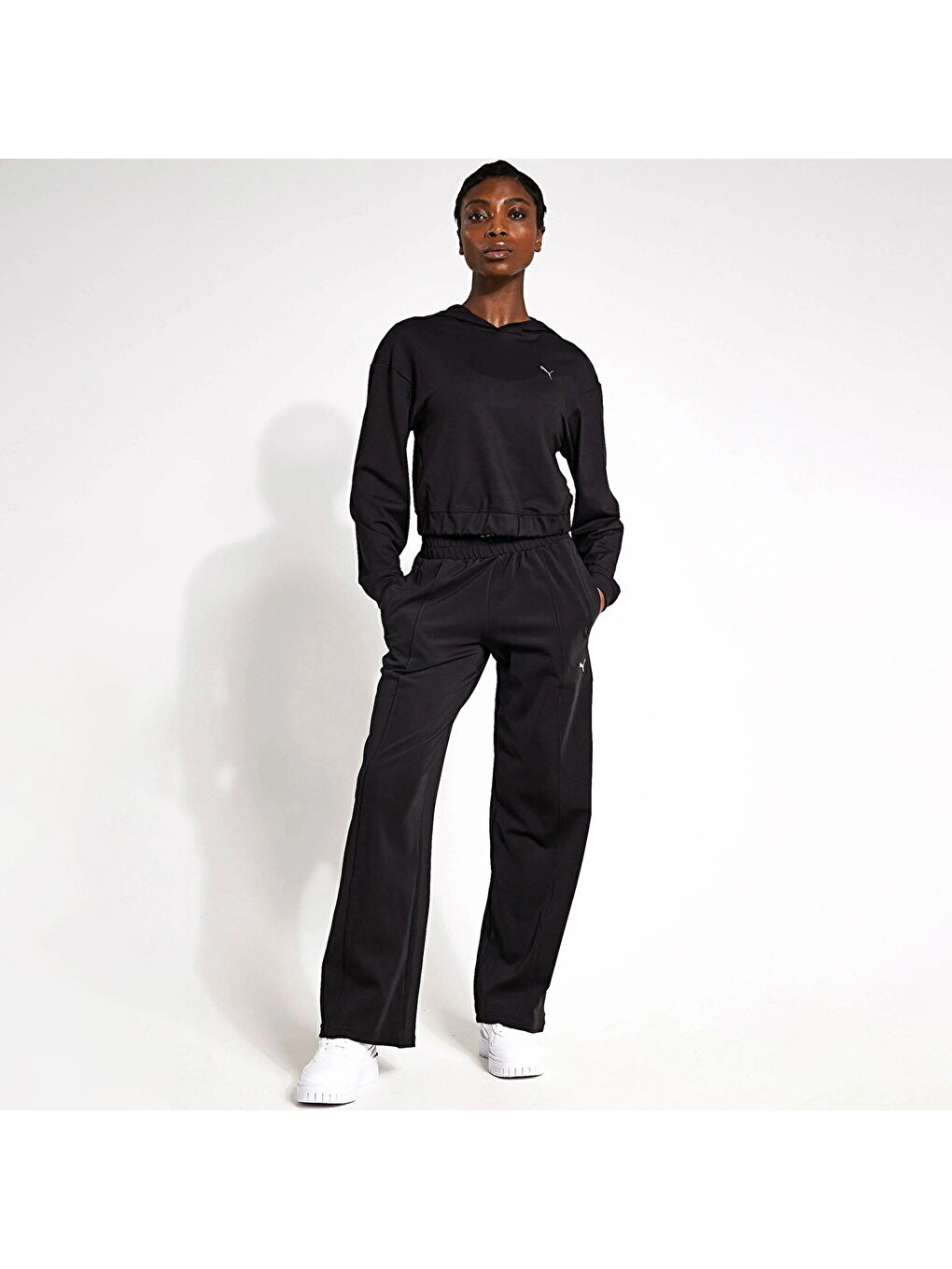 Studio Foundations Kadın Siyah Kapüşonlu Hoodie-2