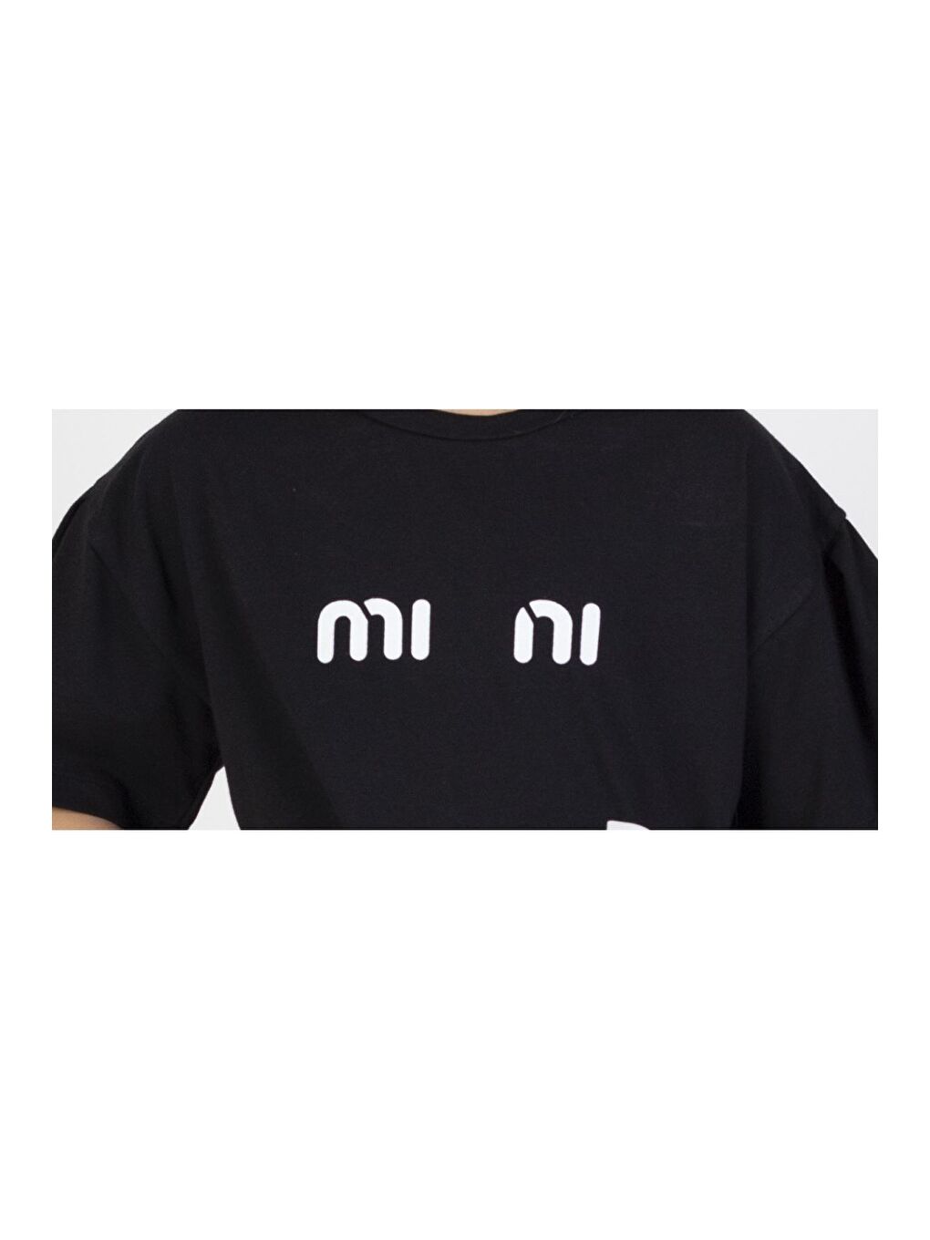 Siyah Kız Çocuk Mini Baskılı Tunik Model Yazlık Basic Takım 6-9 yaş-4