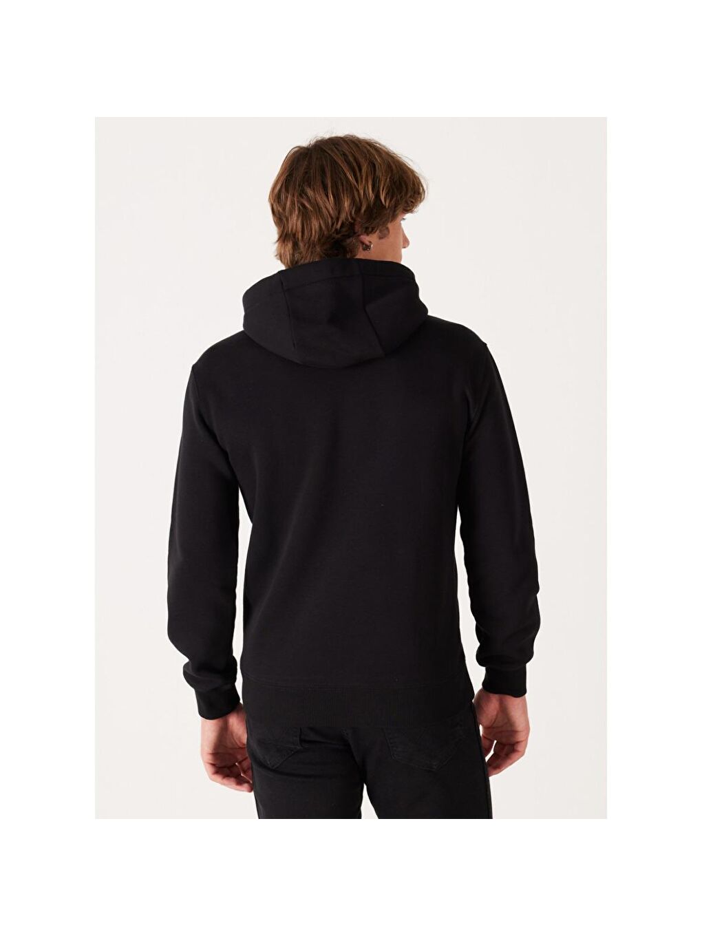 Wrangler Siyah Erkek Siyah Kapüşonlu Sweatshirt Hoodie - 4