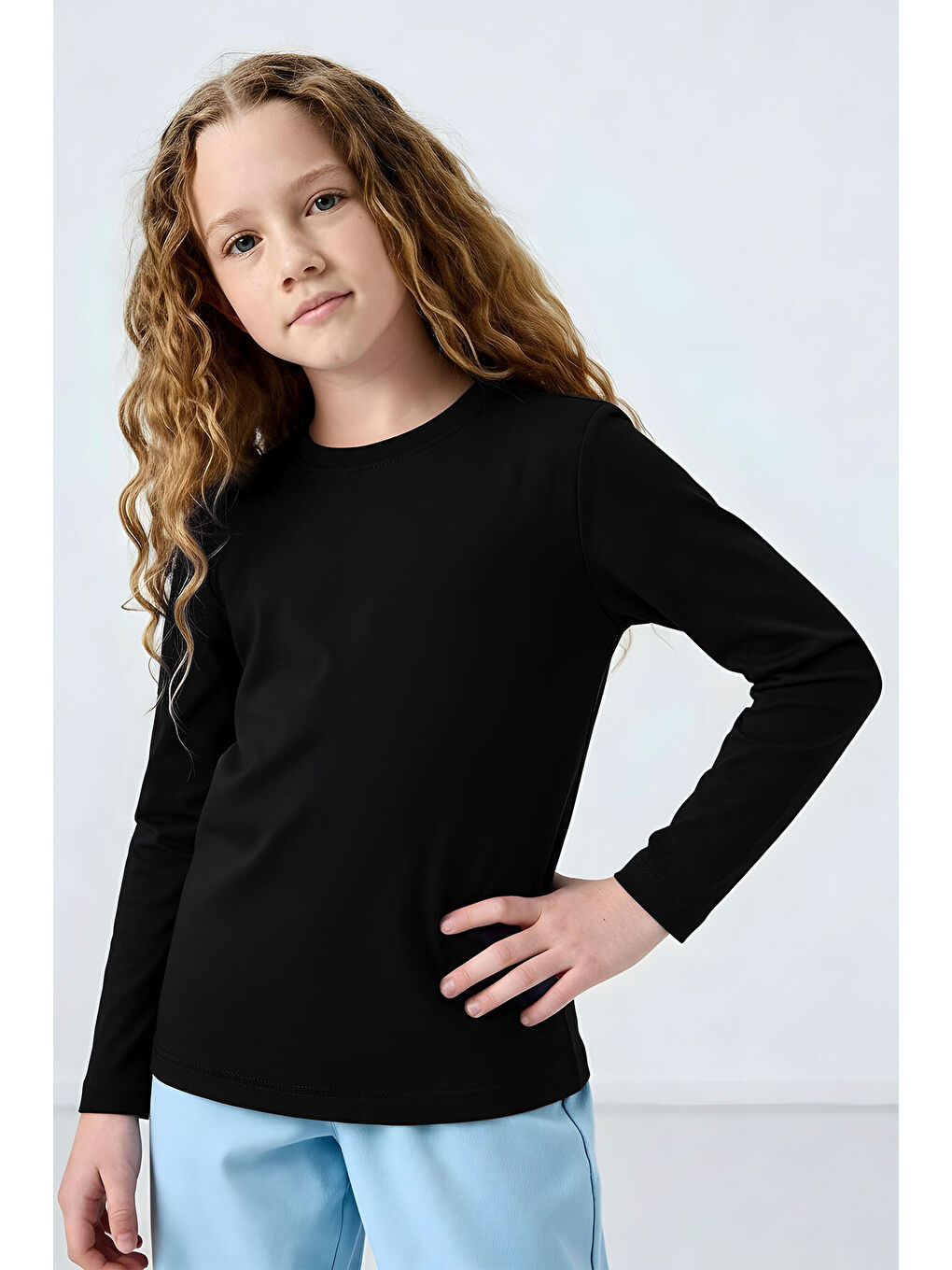 Siyah Standart Fit Basic O Yaka 5li Paket Unisex Çocuk T-Shirt - 11329-4