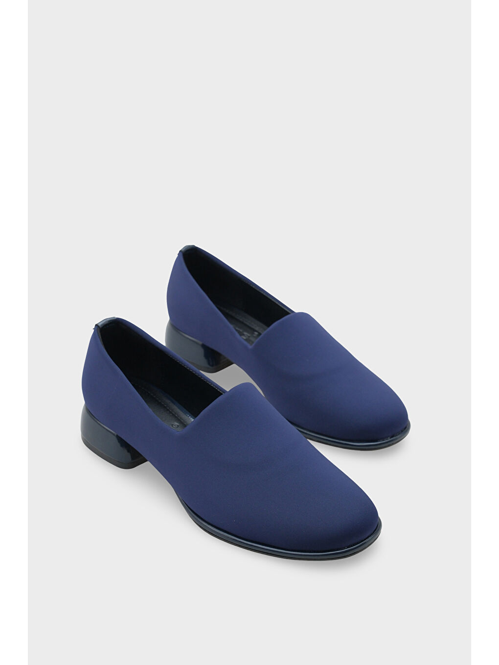 Lacivert Rosy Streç Kısa Topuklu Konfor Kadın Ayakkabı-1