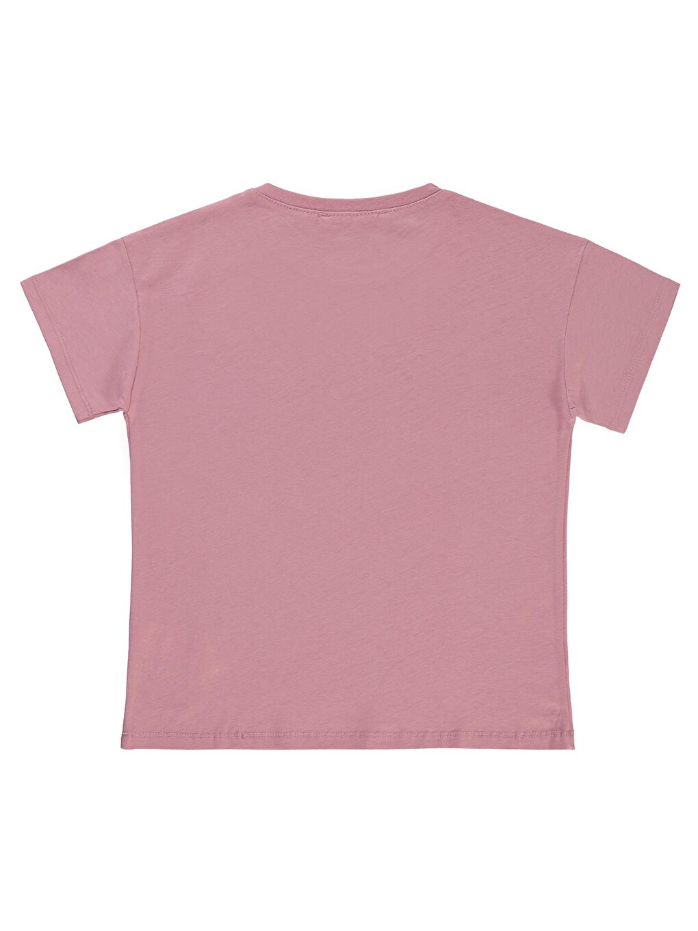 Girls Basic 6-9 Yaş Tişört - Pembe-1