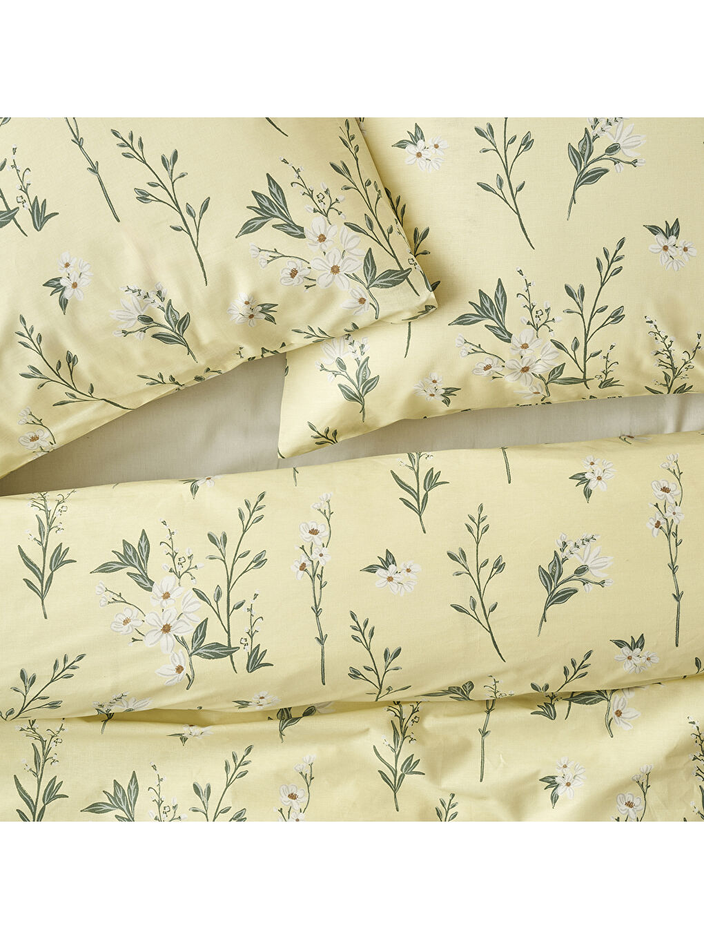 %100 Pamuk Ranforce Nancy Çift Kişilik Nevresim Seti Sarı (200x220 cm)-1