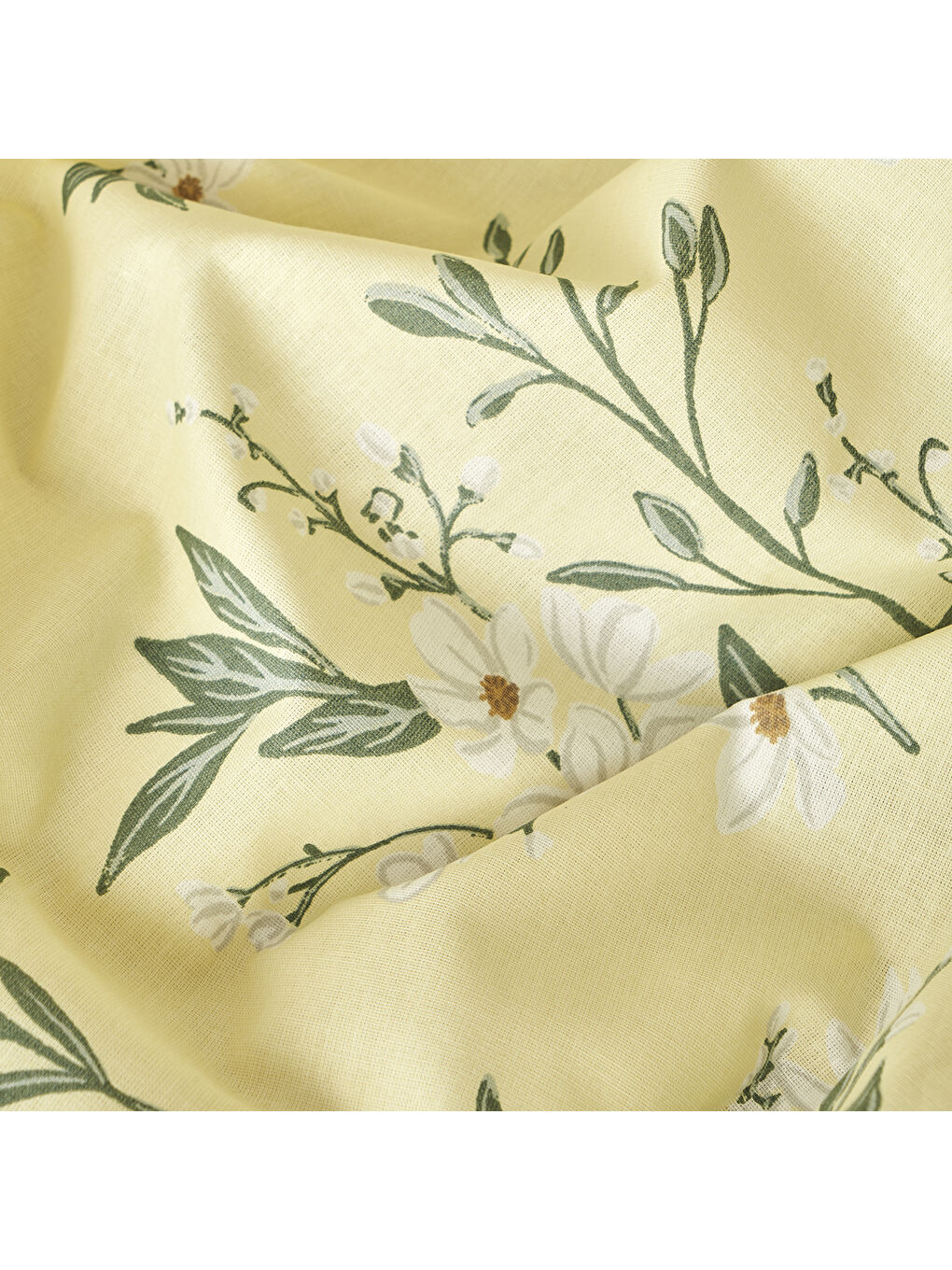 %100 Pamuk Ranforce Nancy Çift Kişilik Nevresim Seti Sarı (200x220 cm)-2