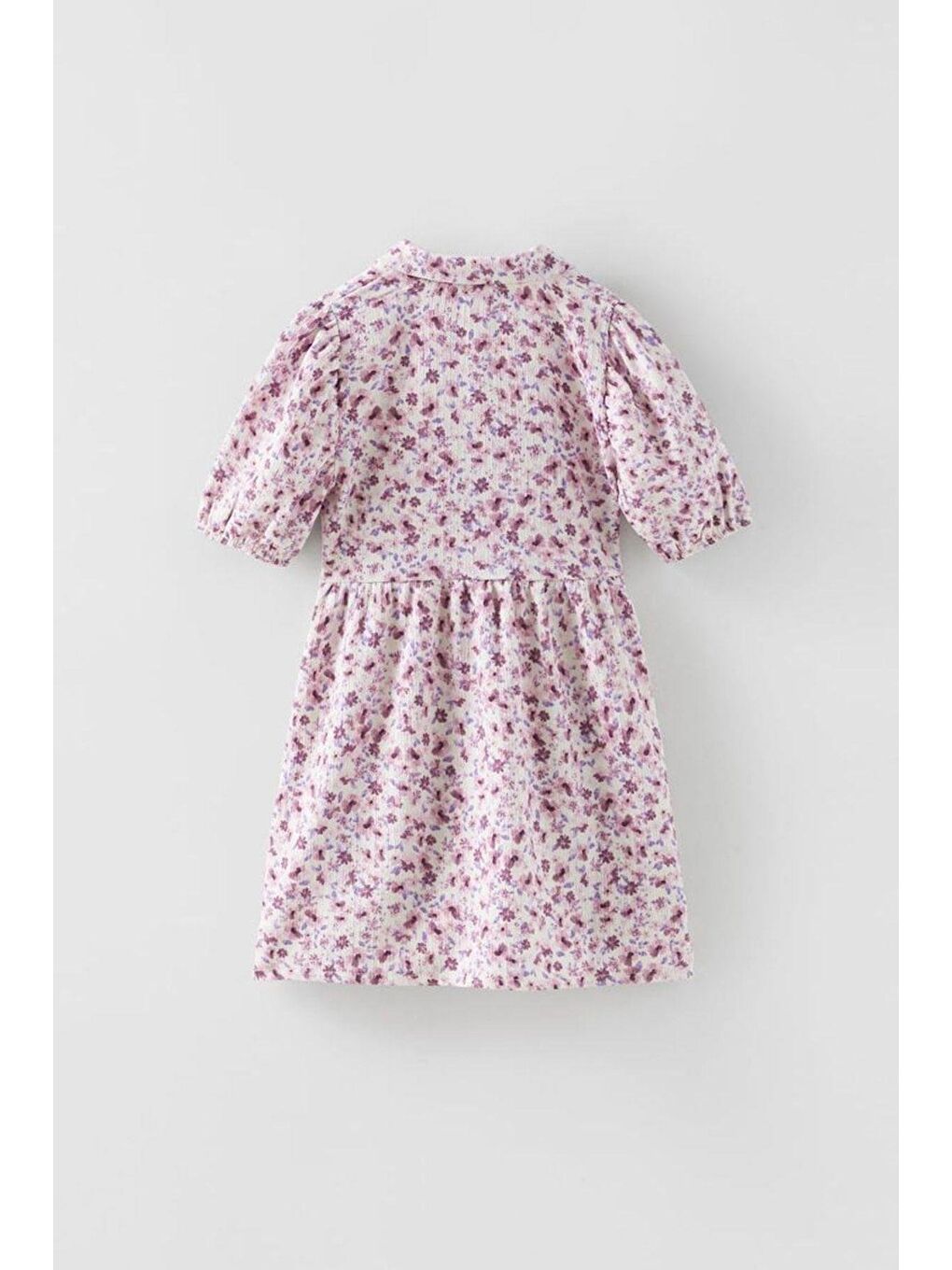 Karışık Kız Çocuk Çiçek Desenli Pamuklu Elbise-1