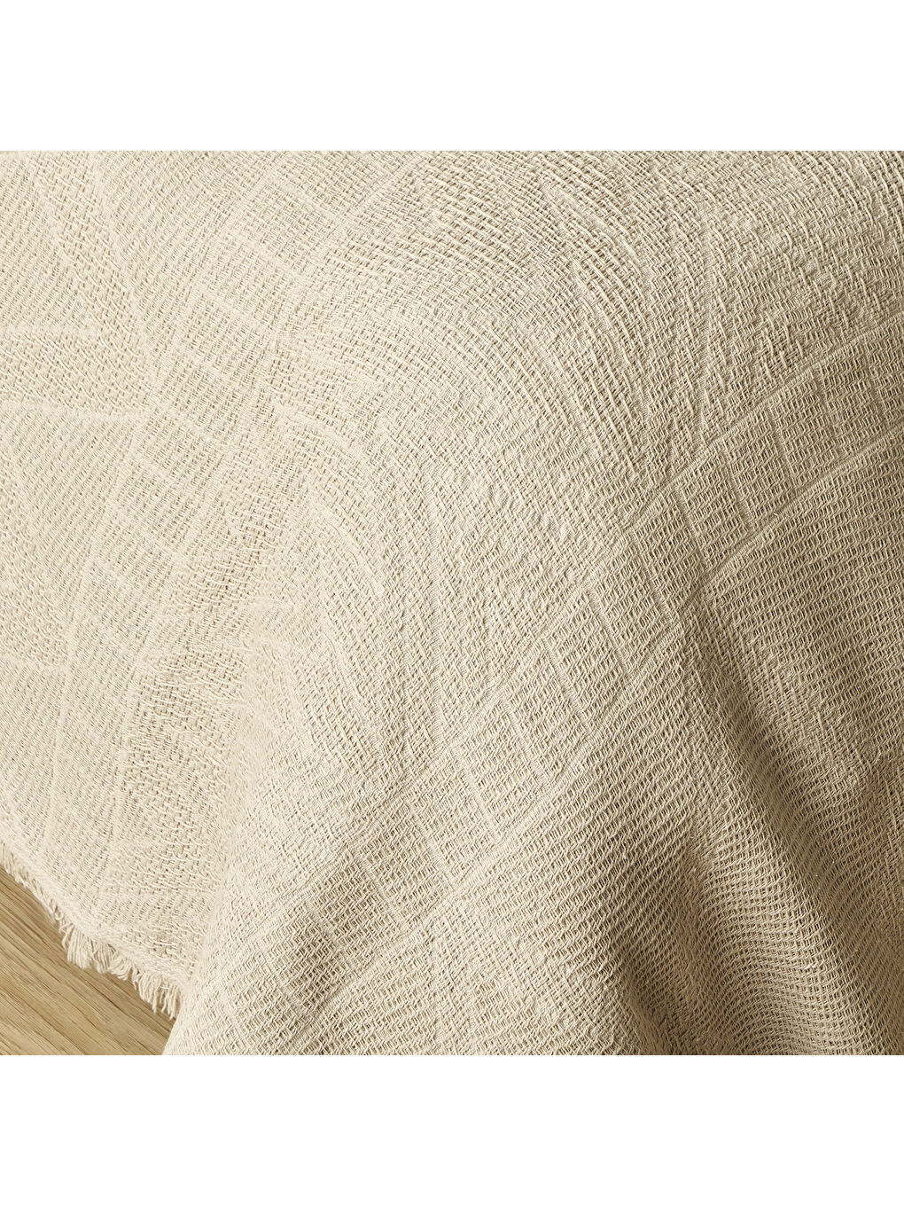%100 Pamuk Bridget Tek Kişilik Pike Takımı Bej (150x220 cm)-3