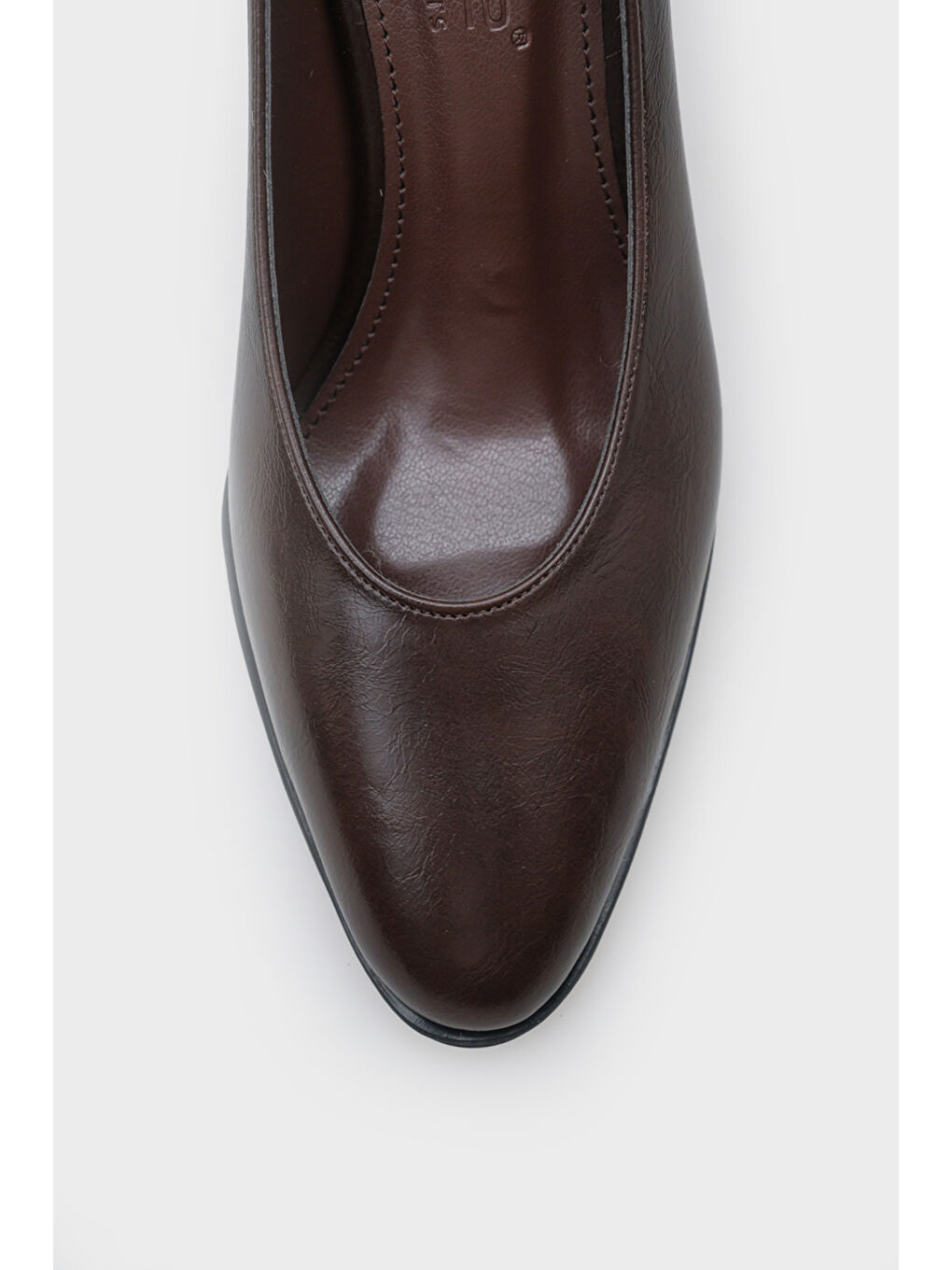 Kahverengi Daisie Yuvarlak Burunlu Orta Topuklu Günlük Kadın Topuklu Ayakkabı-2