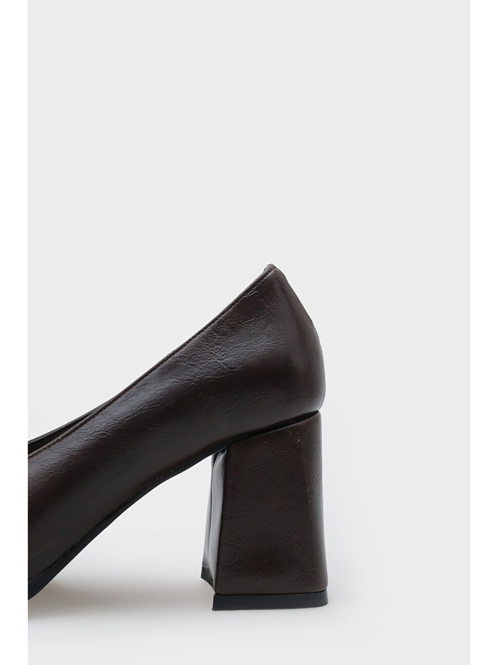 Kahverengi Daisie Yuvarlak Burunlu Orta Topuklu Günlük Kadın Topuklu Ayakkabı-5