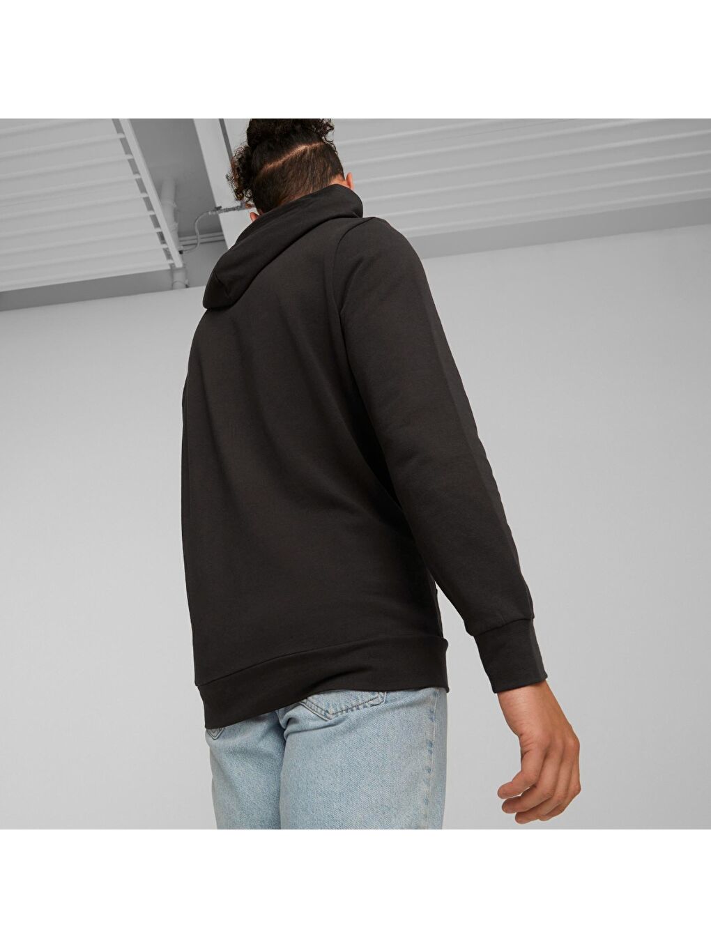 Better Essentials Erkek Siyah Kapüşonlu Sweatshirt-2