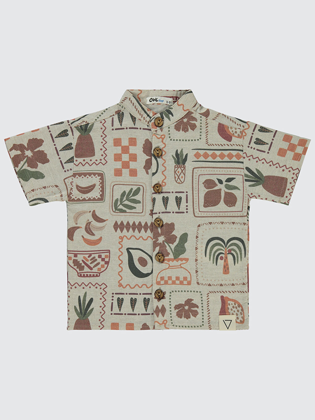 Bej Boys Erkek Çocuk Gömlek 2-5 Yaş Taş Rengi-2