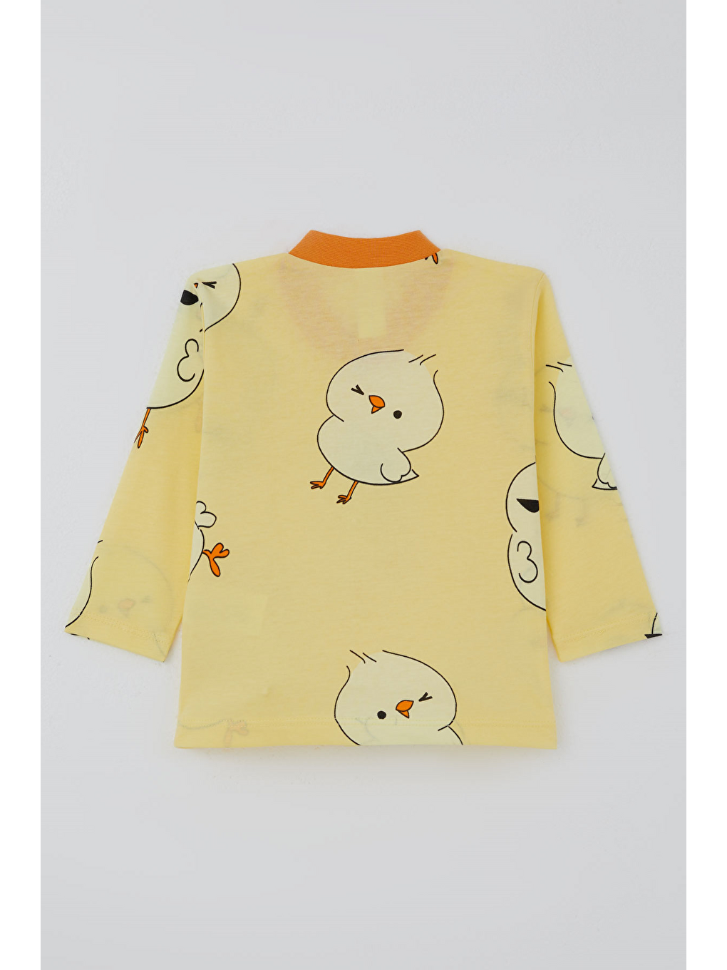 Erkek Bebek Pijama Takımı Sevimli Civciv Desenli Önden Çıtçıtlı Sarı (4 Ay - 1 Yaş)-3