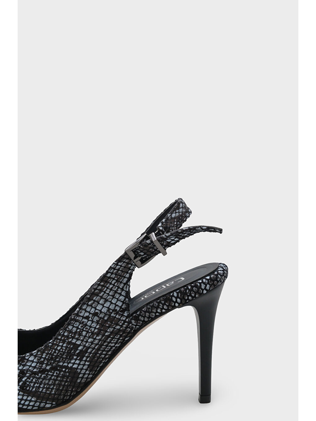 Siyah Sally Arkası Açık Orta Topuklu Yumuşak Pedli Taban Kadın Ayakkabı-4