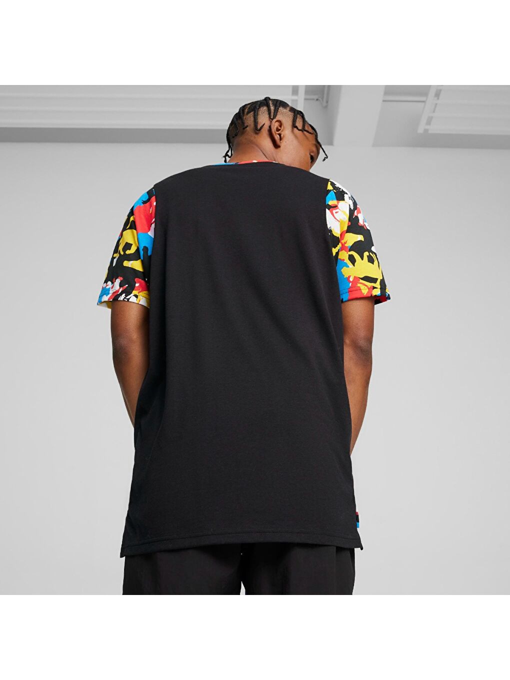 Siyah Winners Circle Erkek Yuvarlak Yaka Tişört-2